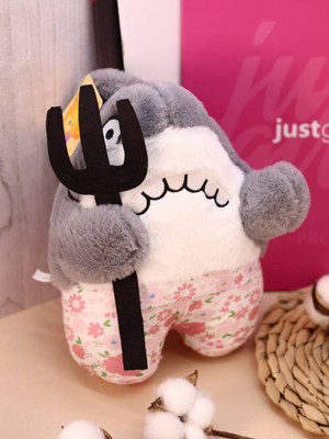 Мягкая игрушка ILikeGift Shark with fork / 107-21 (pink)