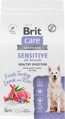 Сухой корм для собак Брит Кеа Dog Adult Sensitive All Breeds Healthy Digestion (1.5кг)