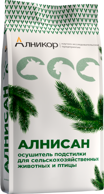 Осушитель подстилки Алникор Алнисан без дезинфектанта (15кг)