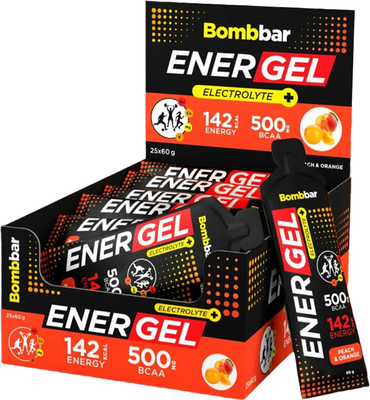 Энергетический гель Bombbar Персик/апельсин (25x60г)