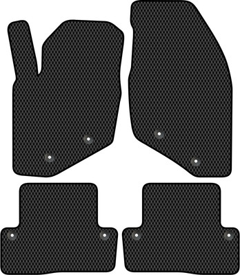 Комплект ковриков для авто Alicosta 1443_2 для Volvo S60 I седан 2000-2010 (EVA ромб, черный)