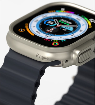 Защитный чехол для умных часов Ringke Slim Для Apple Watch Ultra 1/2 49мм (Clear/Titanium Grey)