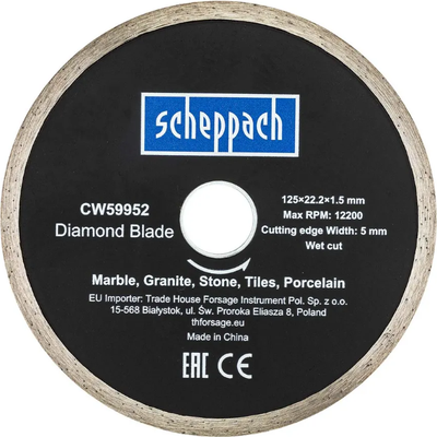 Отрезной диск алмазный Scheppach Sch-CW59952 (62950)