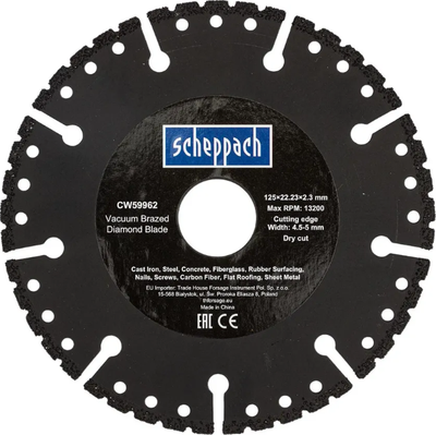 Отрезной диск алмазный Scheppach Sch-CW59962 (62956)