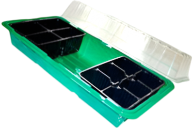 Мини-парник для рассады Живой мир 3 места 440x220x65мм