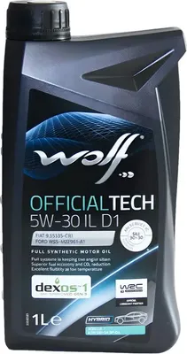 Моторное масло WOLF OfficialTech 5W30 IL D1 / 1054586 (1л)