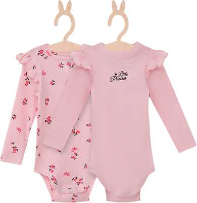 Набор боди для малышей Mark Formelle 13017-2 (р.68-44, розовый/цветочки на розовом)