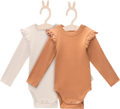 Набор боди для малышей Mark Formelle 13017-2 (р.86-56, молочный/охра)