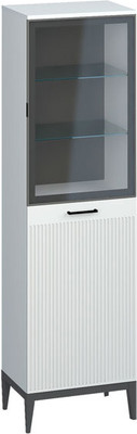 Шкаф с витриной Ангстрем Хилтон гостиная ХТ-224.04 левый исп.4 (Д1, белый премиум)
