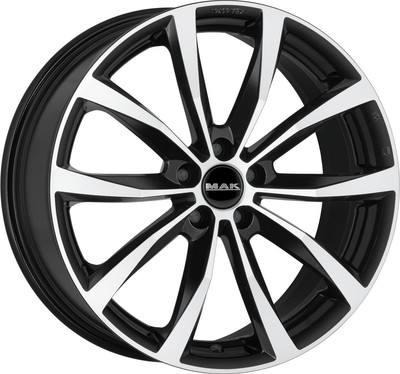 Литой диск MAK Wolf 16x6.5" 5x114.3мм DIA 76мм ET 32мм Black Mirror