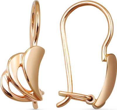 Серьги из желтого золота Кристалл C 53900226773