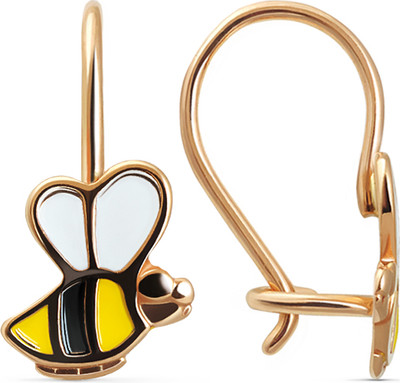 Серьги из красного золота Кристалл CG04300226773