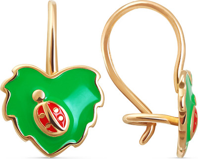 Серьги из красного золота Кристалл CG04000226773