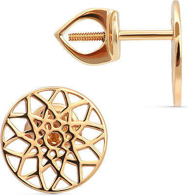 Серьги из красного золота Кристалл CH68700226773