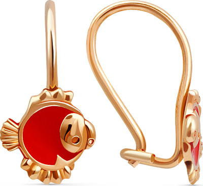 Серьги из красного золота Кристалл CH08200226773