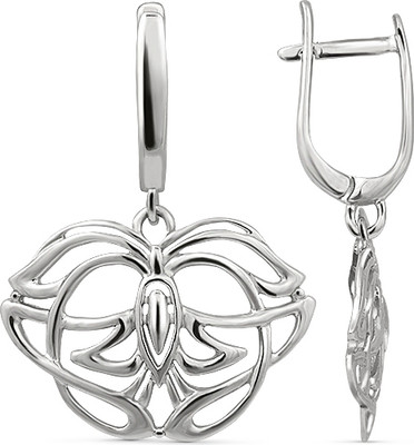 Серьги из белого золота Кристалл CH59300226773