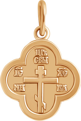 Крестик из желтого золота Кристалл C154000226773