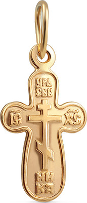 Крестик из желтого золота Кристалл C138500226773