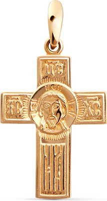 Крестик из желтого золота Кристалл C278800226773