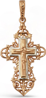 Крестик из желтого золота Кристалл C793000226773