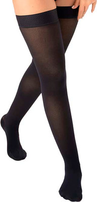 Чулки компрессионные Trives с закрытым носком 2кл / ТК.931 (р.6, черный, на широкое бедро)