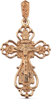 Крестик из желтого золота Кристалл CC67000226773