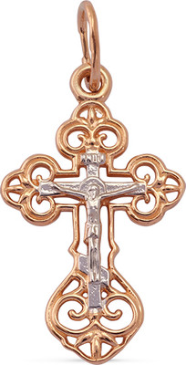 Крестик из желтого золота Кристалл CC73800226773