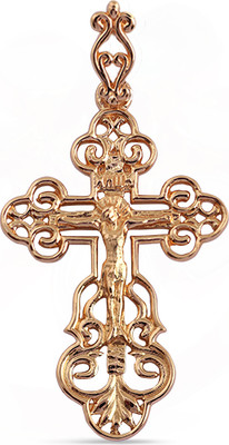 Крестик из желтого золота Кристалл CD45000226773