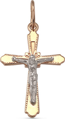 Крестик из желтого золота Кристалл CD66000226773