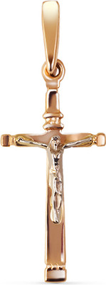 Крестик из желтого золота Кристалл CI02200226773