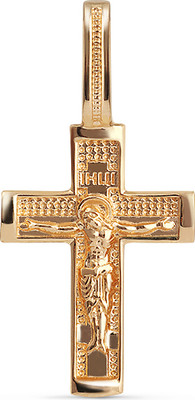 Крестик из желтого золота Кристалл CJ55000226773