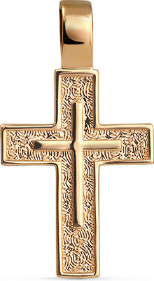 Крестик из желтого золота Кристалл CJ55900226773