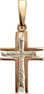 Крестик из желтого золота Кристалл CJ56700226773