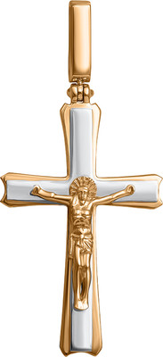 Крестик из желтого золота Кристалл CM75000226773