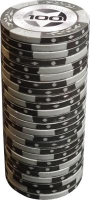 Набор фишек для покера Partida Black Stars / BlackStars100 (25шт)