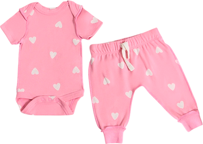 Комплект одежды для малышей Mark Formelle 89405-1 (р.56-36, сердечки на розовом)