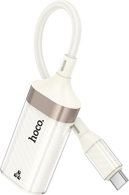Сетевой адаптер Hoco UA41B Type-C в RJ45 (слоновая кость)