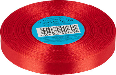 Лента декоративная Фирма Гамма 12мм ( 1/2") 33м №104 т.красный (темно-красный)