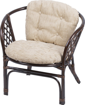 Кресло садовое Мебель Солнца 01/17В (темно-коричневый/бежевый)