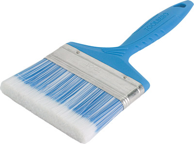 Кисть малярная Toolberg Плоская Лазурит стандарт 100мм пластиковая рукоятка (искусственная щетина)