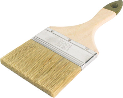 Кисть малярная Toolberg Плоская Микс стандарт 100мм деревянная рукоятка (смешанная щетина )