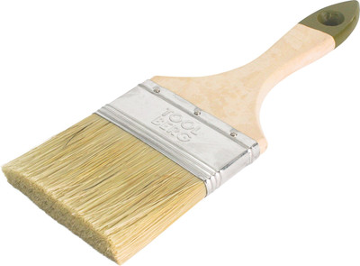 Кисть малярная Toolberg Плоская Микс стандарт 75мм деревянная рукоятка (смешанная щетина)