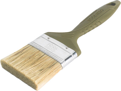 Кисть малярная Toolberg Плоская Микс стандарт 63мм пластиковая рукоятка (смешанная щетина)