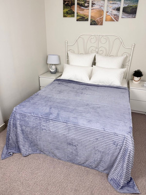 Плед Реноме 1.5сп 007 (жаккард орризонте серебристый, пакет)