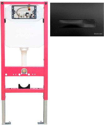 Инсталляция для унитаза Керамин ИнВолл Премиум K133-A01-EEA1 с кнопкой K5232-К-EEA4 (черный матовый)