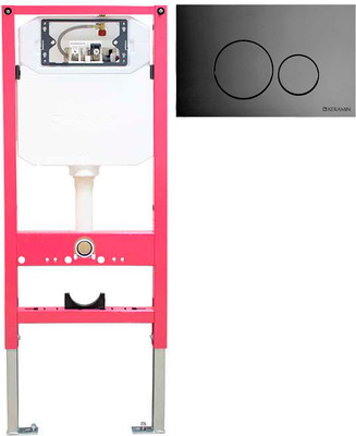 Инсталляция для унитаза Керамин ИнВолл Премиум K133-A01-EEA1 с кнопкой K5230-К-EEA3 (хром глянец)