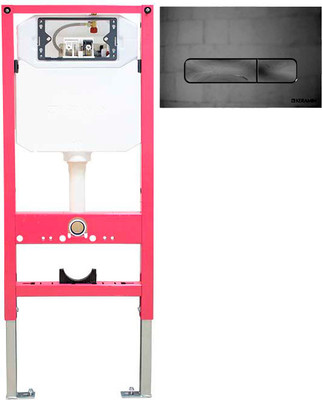 Инсталляция для унитаза Керамин ИнВолл Премиум K133-A01-EEA1 с кнопкой K5232-К-EEA3 (хром глянец)