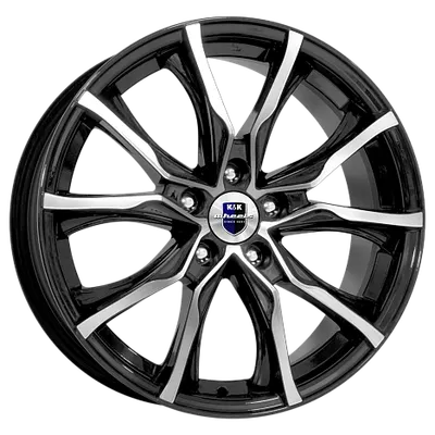 Литой диск K&K Твист 17x7.5" 5x112мм DIA 66.6мм ET 47мм Алмаз черный