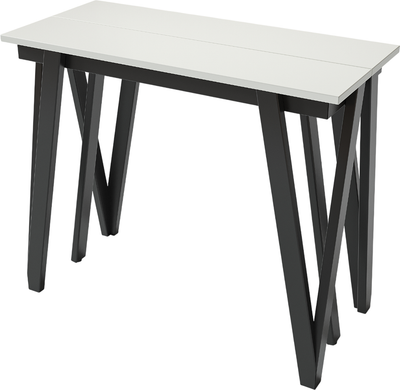 Консольный столик Aledar W 90x40/240x76 (черный муар/белый альпийский)