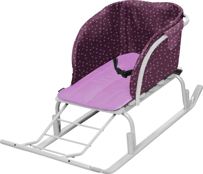 Сиденье для санок Ника Горошек / СС2-1/ГФ (фиолетовый)